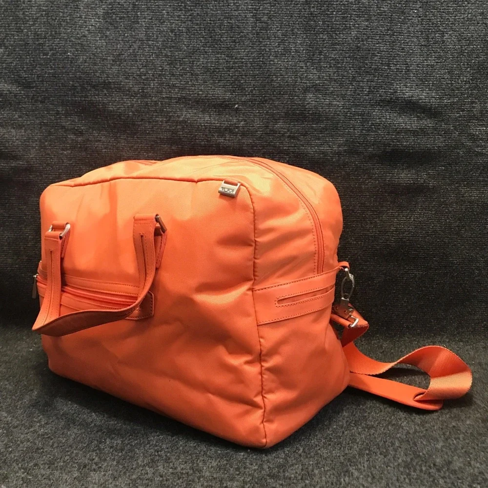 Tumi Model 4892MLN Voyageur Tangerine Nylon Weekender Travel Shoulder Duffel Bag